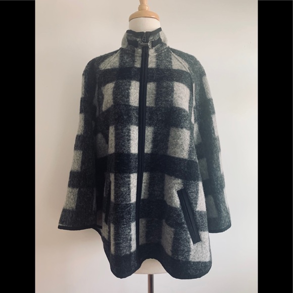 Banana Republic Heritage Black Plaid Cape XS/S - Picture 1 of 10